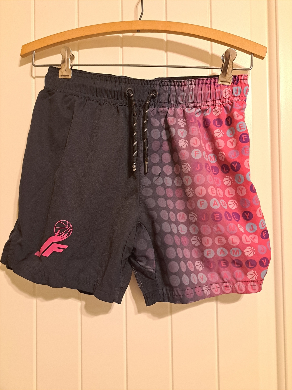 Overtime Elite Jelly Fam Melo Basketball Shorts Youth Large Pink Purple Gradient